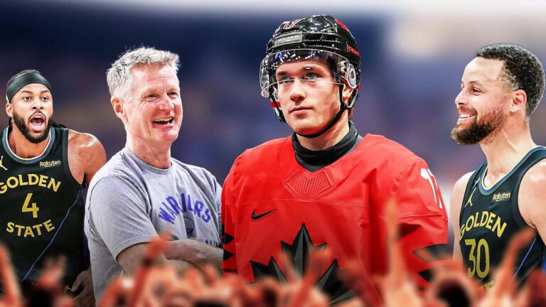 Steve Kerr is delighted with McLean Celebrini ahead of the gold medal game