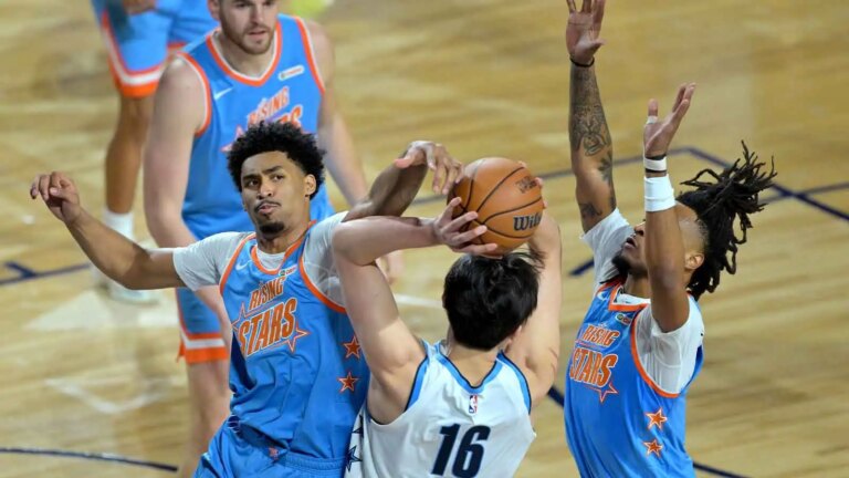 Dylan Harper is leaving the door open for a dunk contest, following in his father’s footsteps