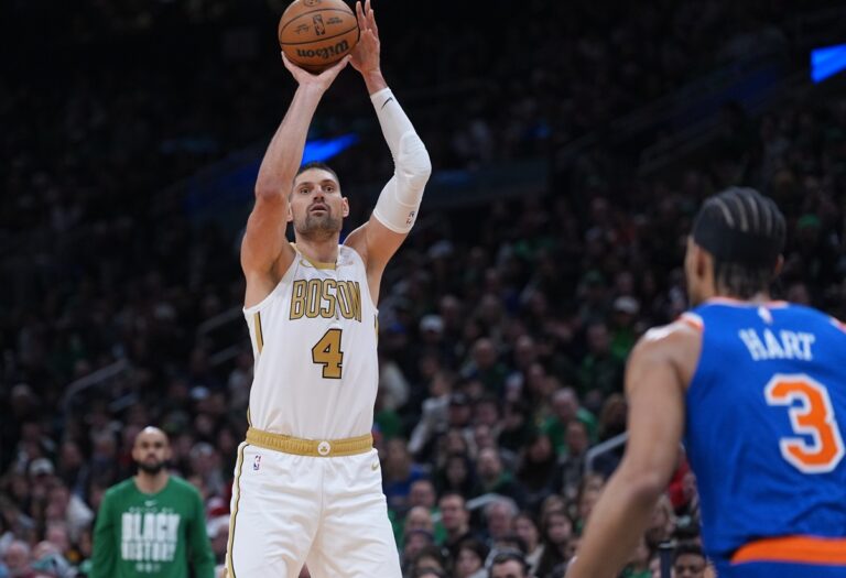 The Celtics and Nikola Vucevic are learning to find each other