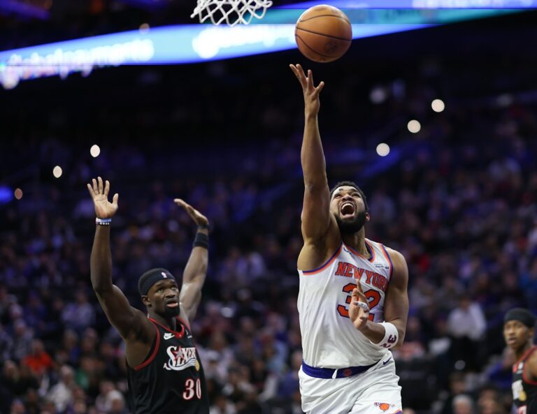 The Knicks give a huge slap (+49) to the Sixers!