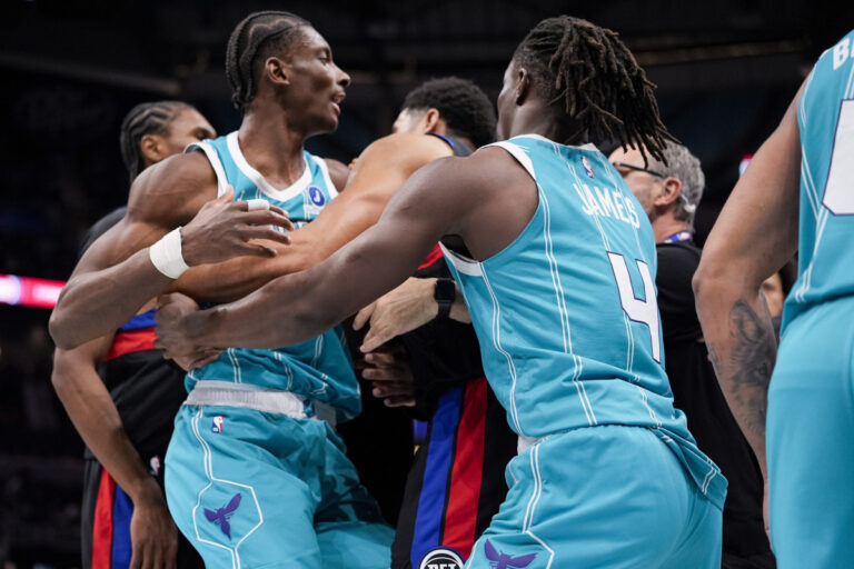 Things have heated up between Moussa Diabate, Jalen Duren, Miles Bridges and Isaiah Stewart