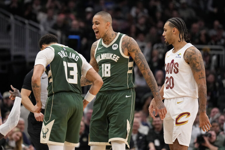 By a few hundredths of a second, the Bucks beat the Cavaliers