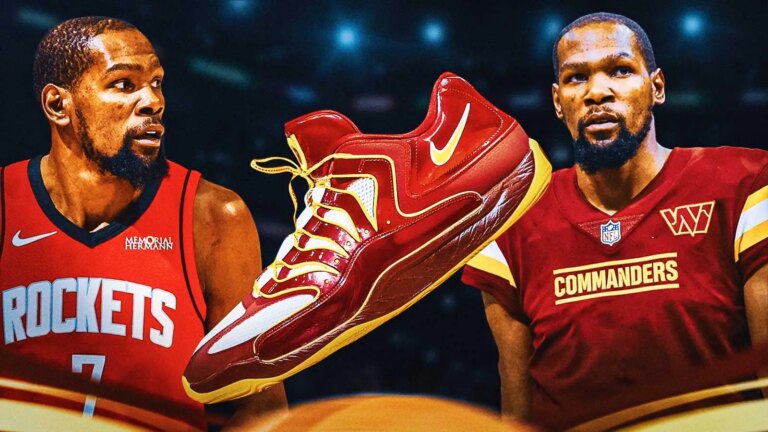 Kevin Durant rocks the ‘Commanders’ Nike KD 18 in Washington